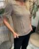 Billede af Black Colour Sequin T-shirt Gold
