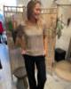 Billede af Black Colour Sequin T-shirt Gold
