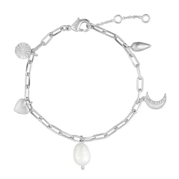 Billede af Luna Bracelet w-Pendants Sølv