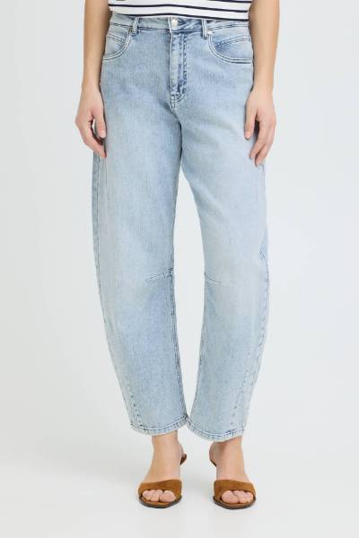 Billede af Pulz Canni Barrel Jeans Blue Denim 