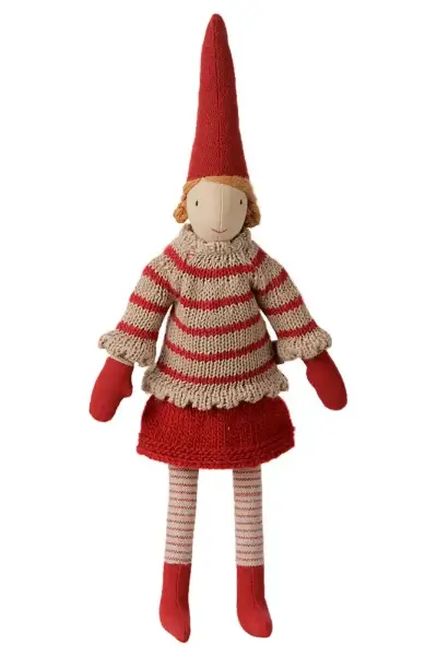 Billede af Maileg Pixy str 2 pige strib sweater